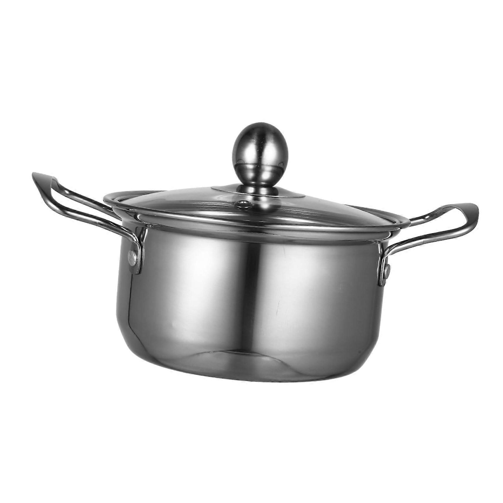 Soup Pot Induction Ready Stainless Steel Pot With Small Lid 1.5 Qt Silver Kitchen Utensils Pan