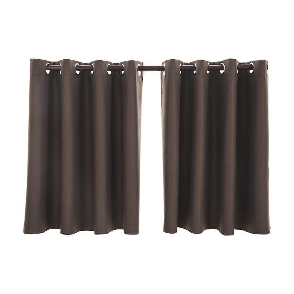 Simple Short Window Valance For Living Room Kitchen 74x46cm Coffee Color Shade Screen 1 Set