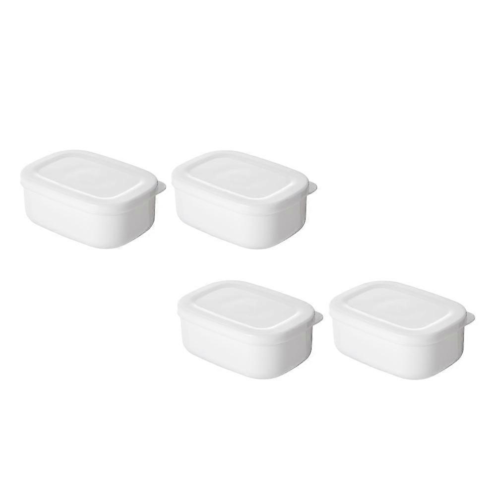 White Plastic Rice Storage Box for Home Use with Leak Proof Design 4 Pieces