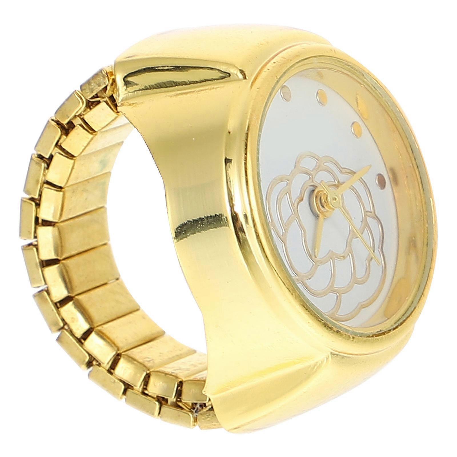 Vintage Ring Watch Unique Design For Daily Wearing In Golden Color 1Pcs