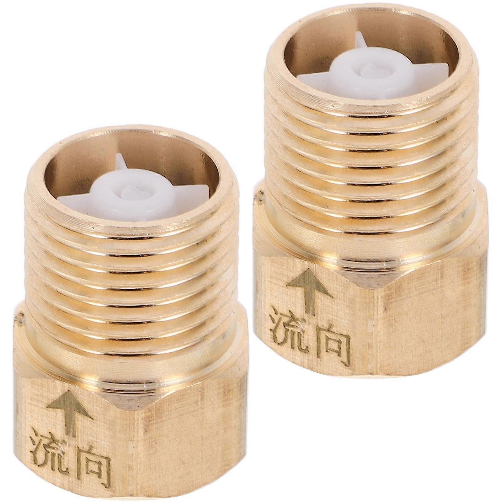 Golden Check Valve Connector for Home Use Built to Last Easy to Install ABS Copper 2pcs