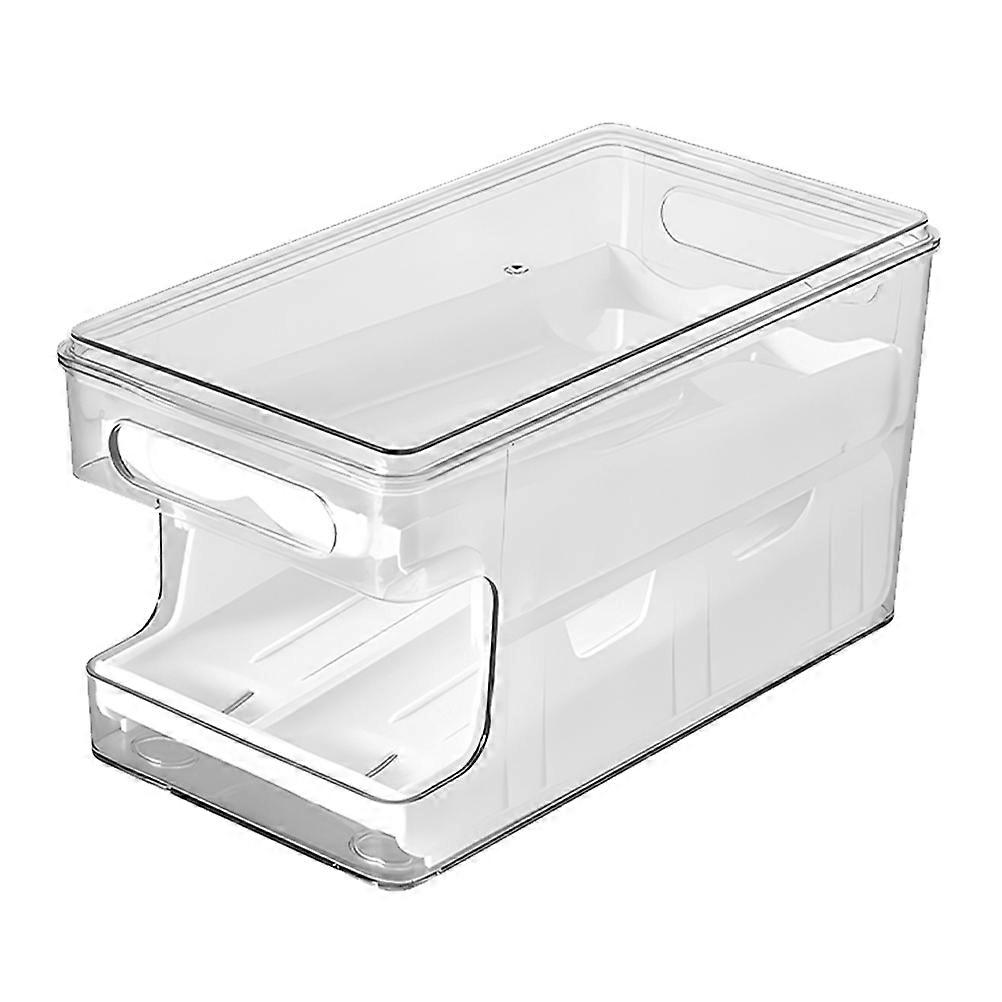 Double-Layer Egg Box Convenient Kitchen Organization Square Shape Egg Storage Container 30.30X16.00X15.70CM Easy Access 1Pack