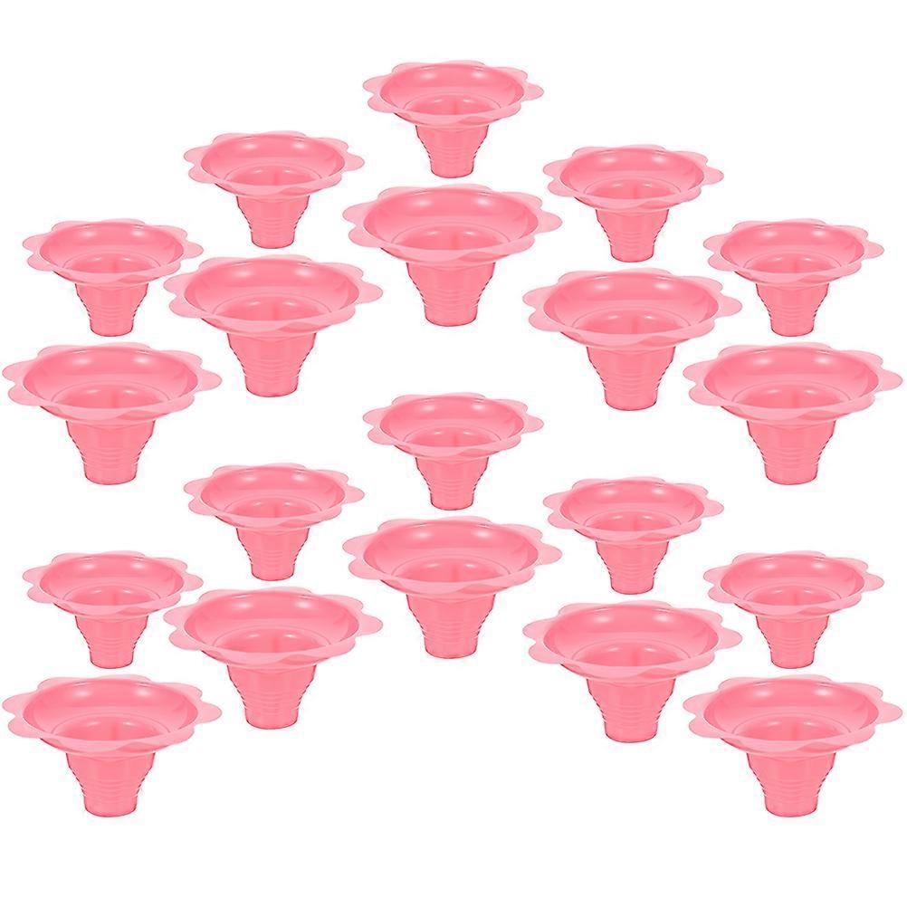 Pink Disposable PET Cups for Home Use Perfect for Smoothies Desserts and Ice Cream 20 Pieces