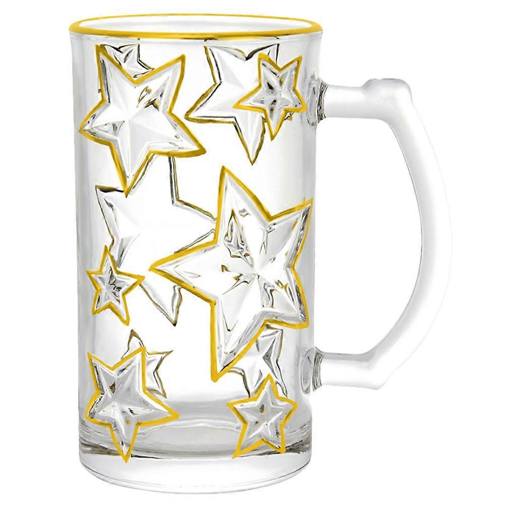 Tasse en verre garni d’or Boisson multifonctionnelle pour le café thé Soupe au lait Design élégant Utilisation à domicile Convient aux boissons chaudes et froides