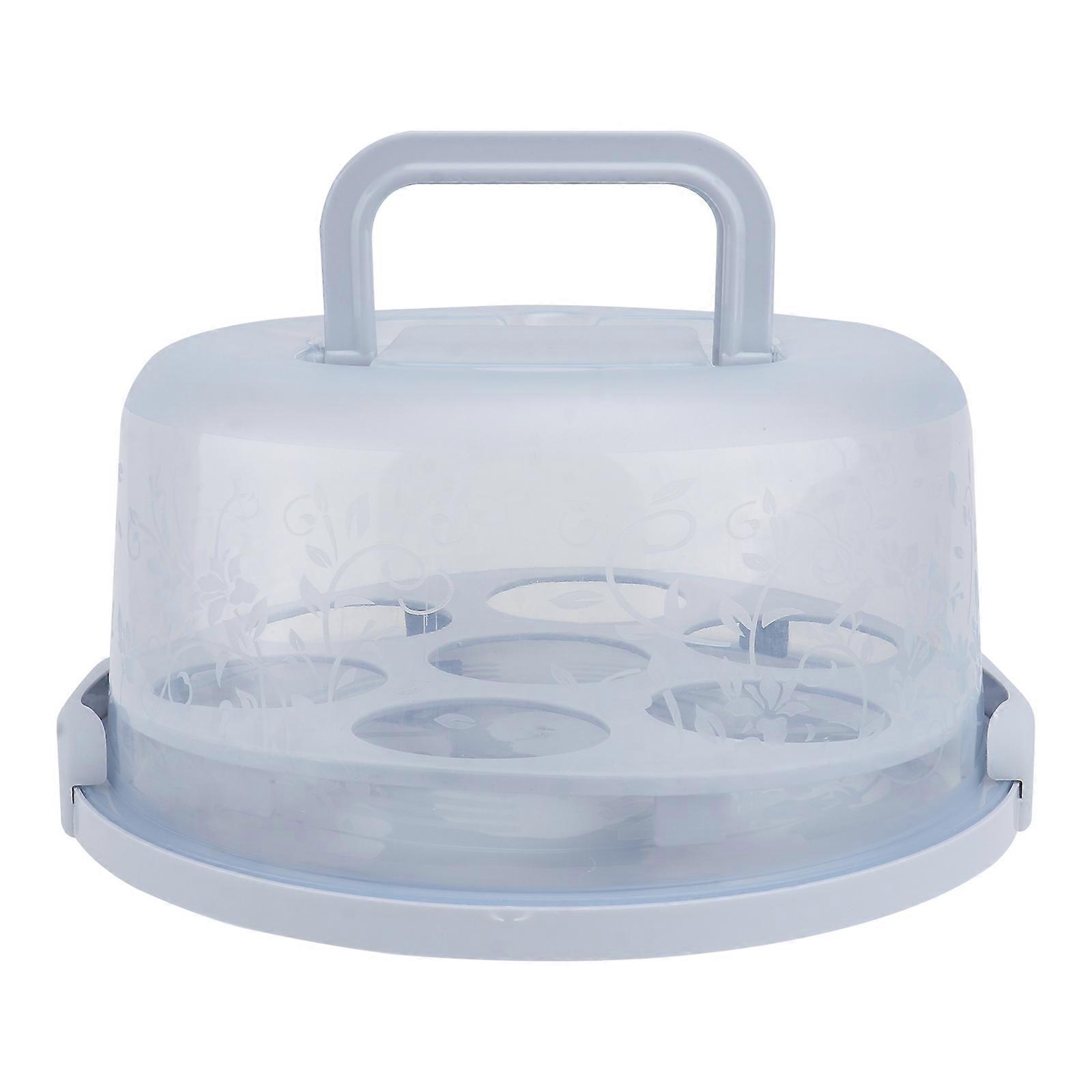 Cake Storage Box 1Set Portable Organizing Container For Home Use With Sky-Blue Simple Design