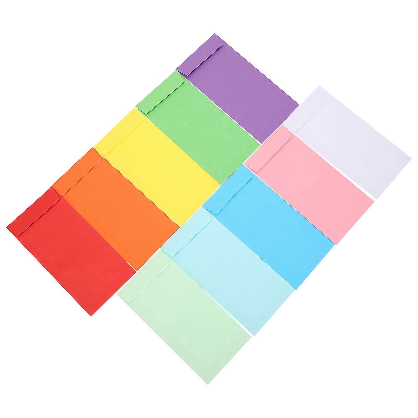 120pcs Assorted Color Paper Envelopes for Keeping Letter with Adhesive Stripe Small Size