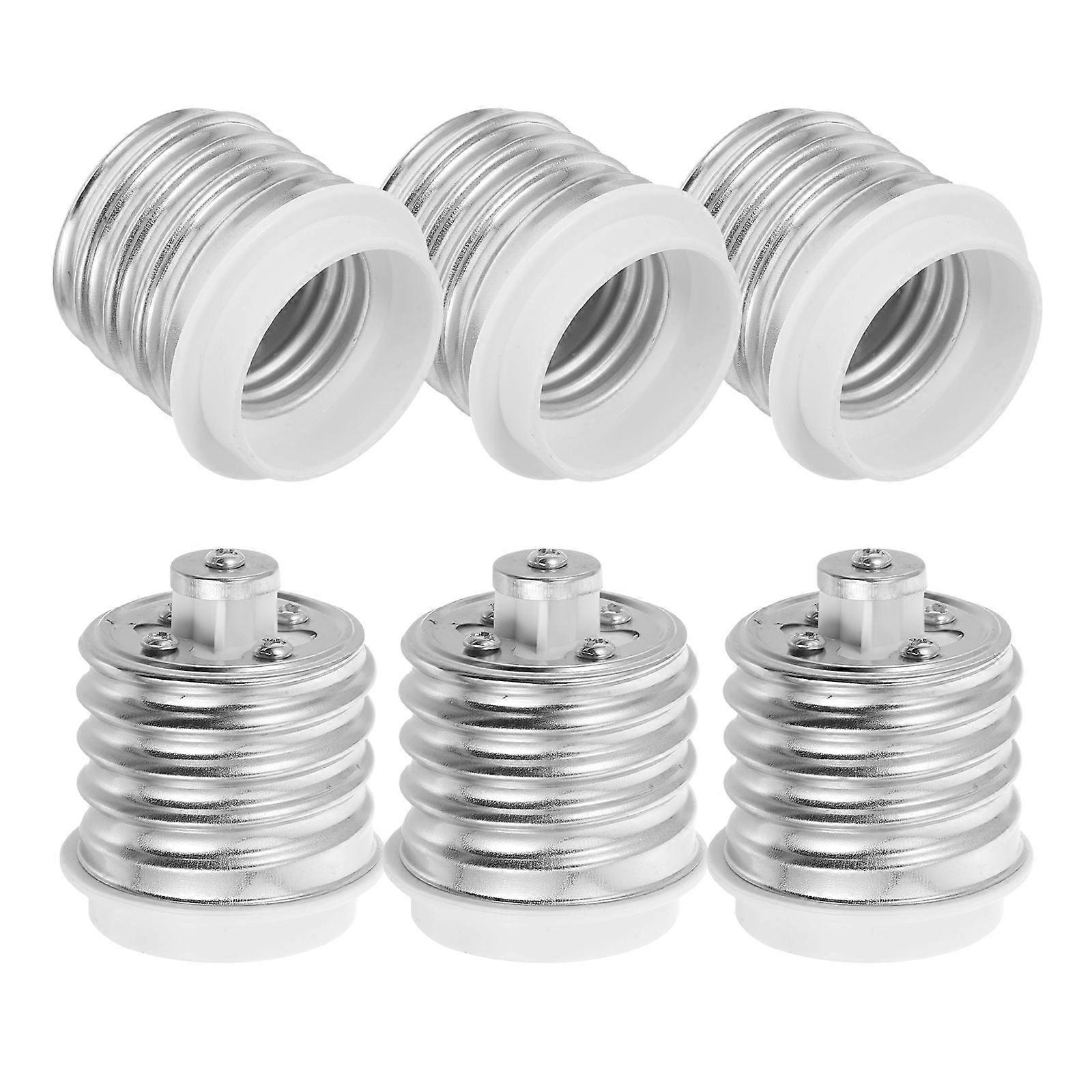 6PCS E40 to E27 Light Bulb Socket Adapter Converter Medium Screw Base Reducer