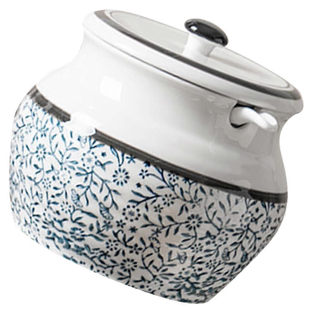 Kitchen Condiment Jar Ceramic Container for Dining Restaurant Assorted Color Storage Function 1Set