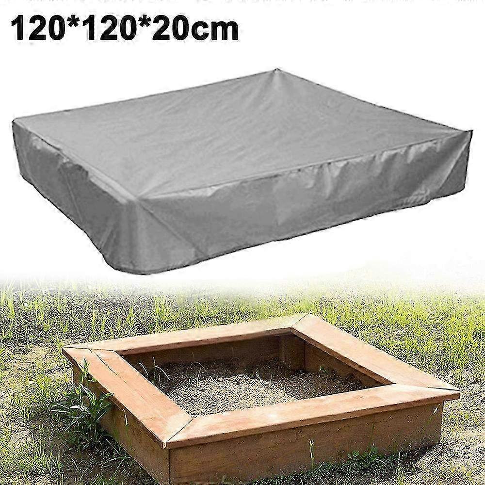 Waterproof Square Sandbox Cover with Drawstring - Protective Canopy to Keep Sand and Toys Clean & Dry - Easy Fitting Design