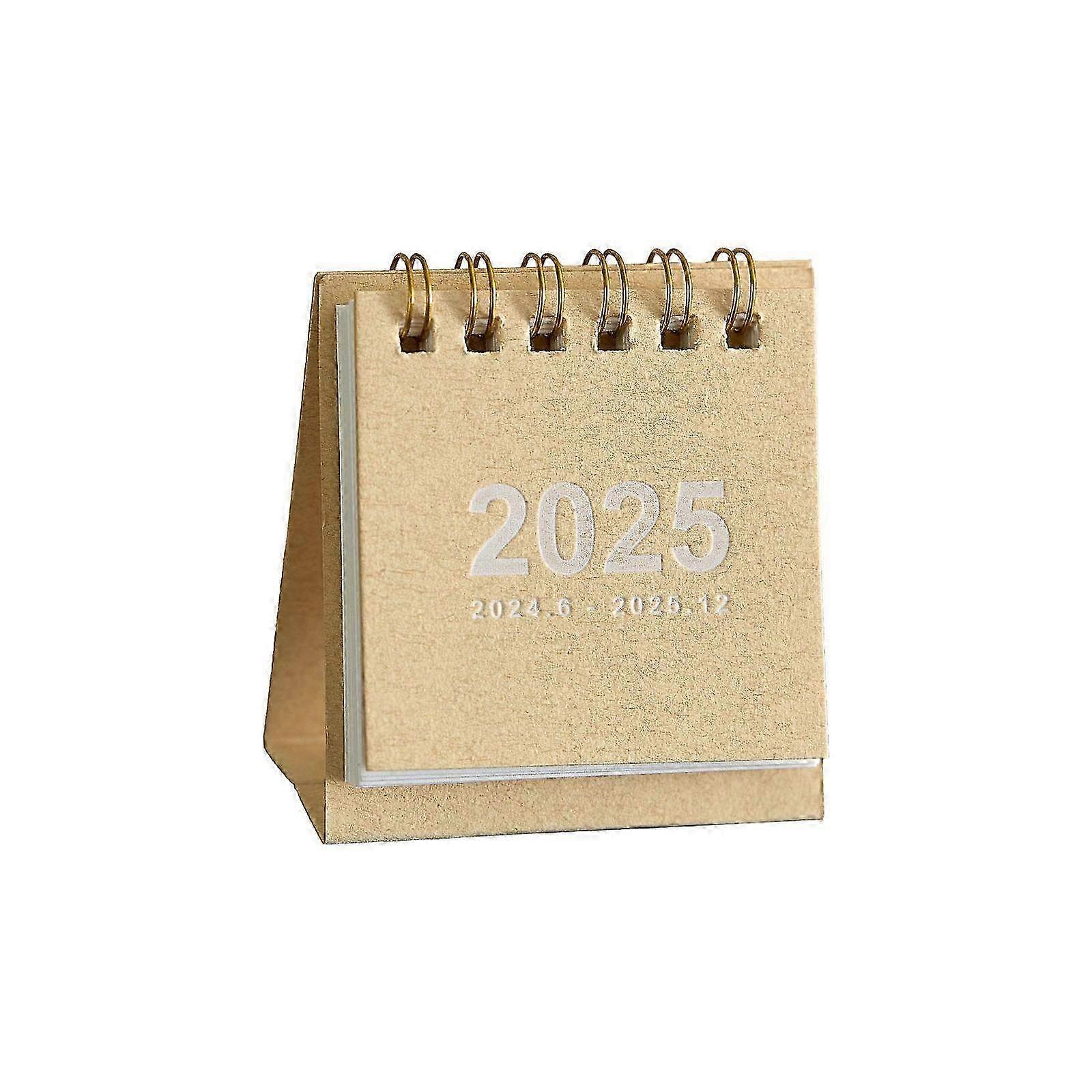 2025 Mini Desktop Calendar & Countdown Planner - Unprinted Wind Calendar with Punch Card Design for Small Ornaments & Home Office Decor