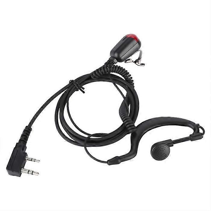 Walkie Talkie Headset, K-head Headset Walkie Talkie In-ear Ham Radio Earpiece with PTT Button and Indicator, Compatible with