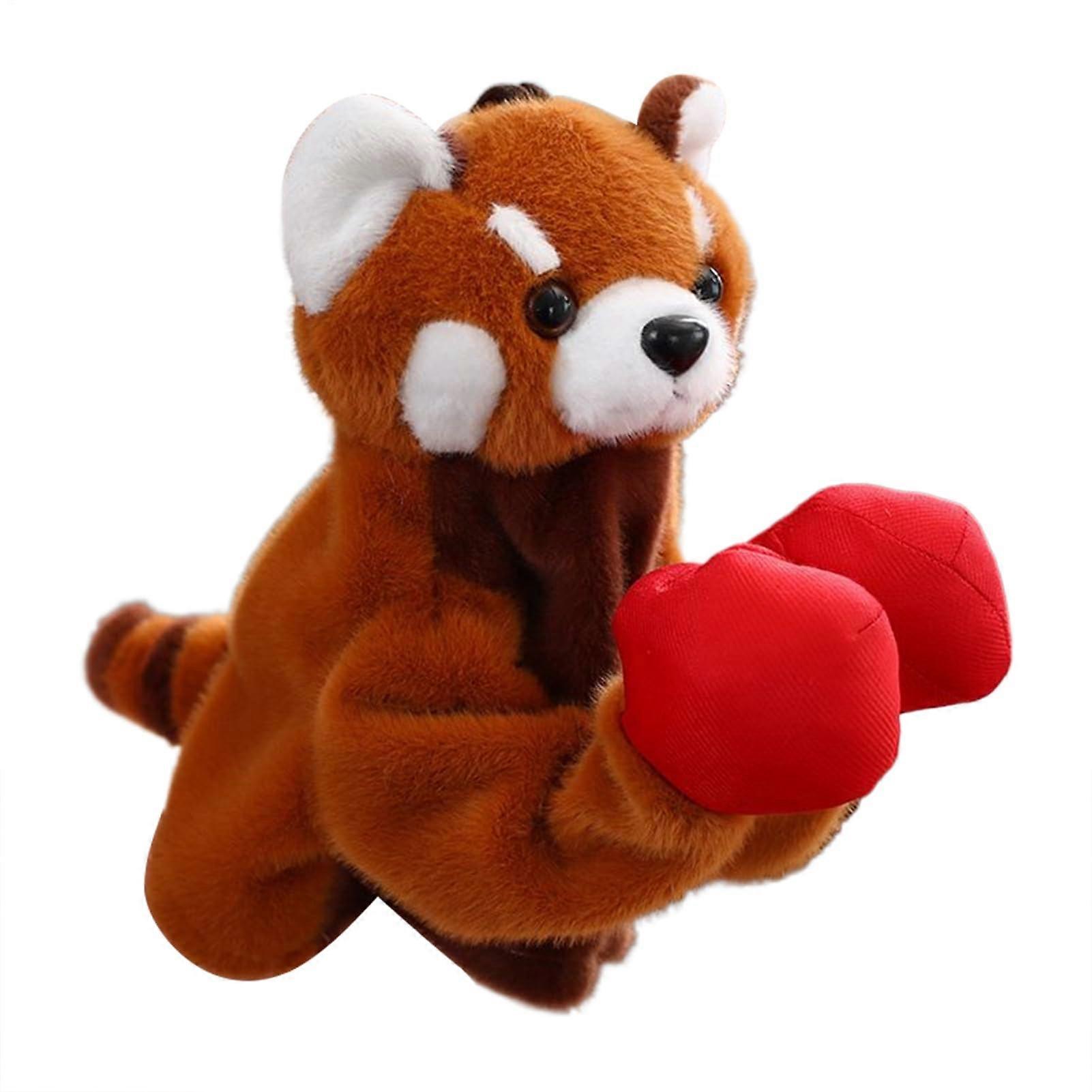 Hand Puppets Plush Storytelling Toy Interactive Boxing Glove Puppet for Toddlers 3 (Raccoon)