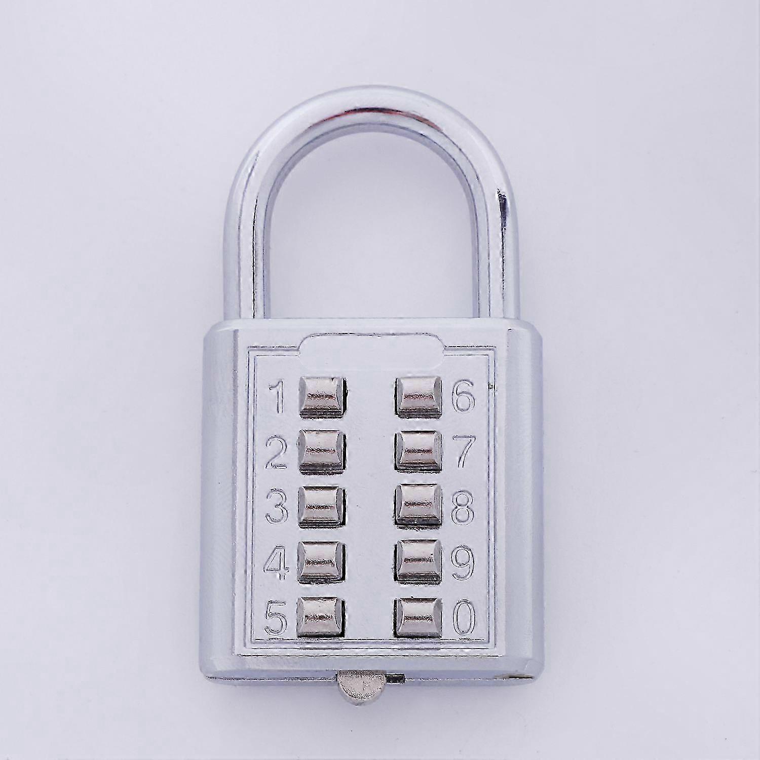Secure Combination Padlock with Push Button Password Lock for Suitcase and Luggage Security