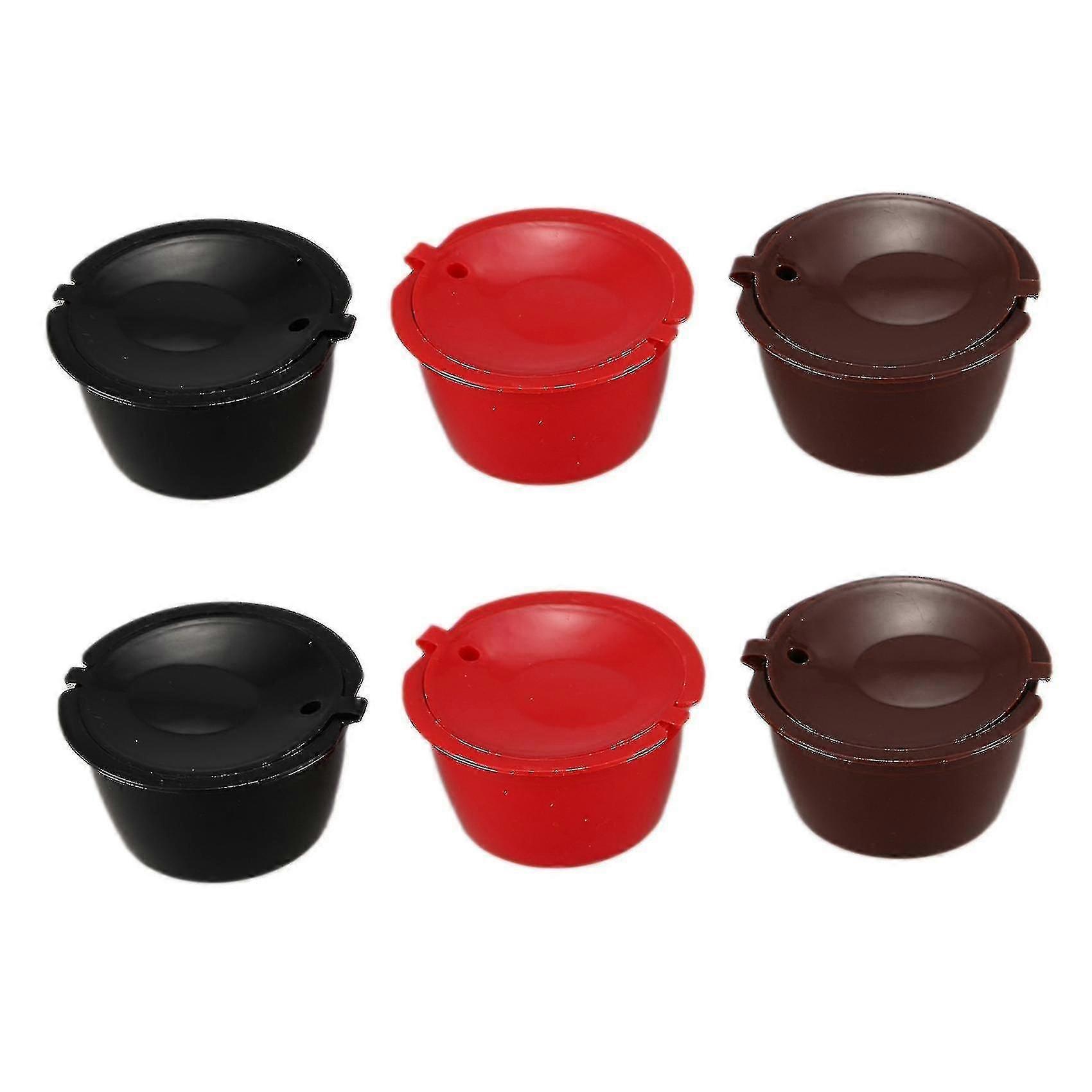 6 Pack Dolce Gusto Refillable Coffee Capsules Reusable Coffee Pods Filters Compatible With Nescafe