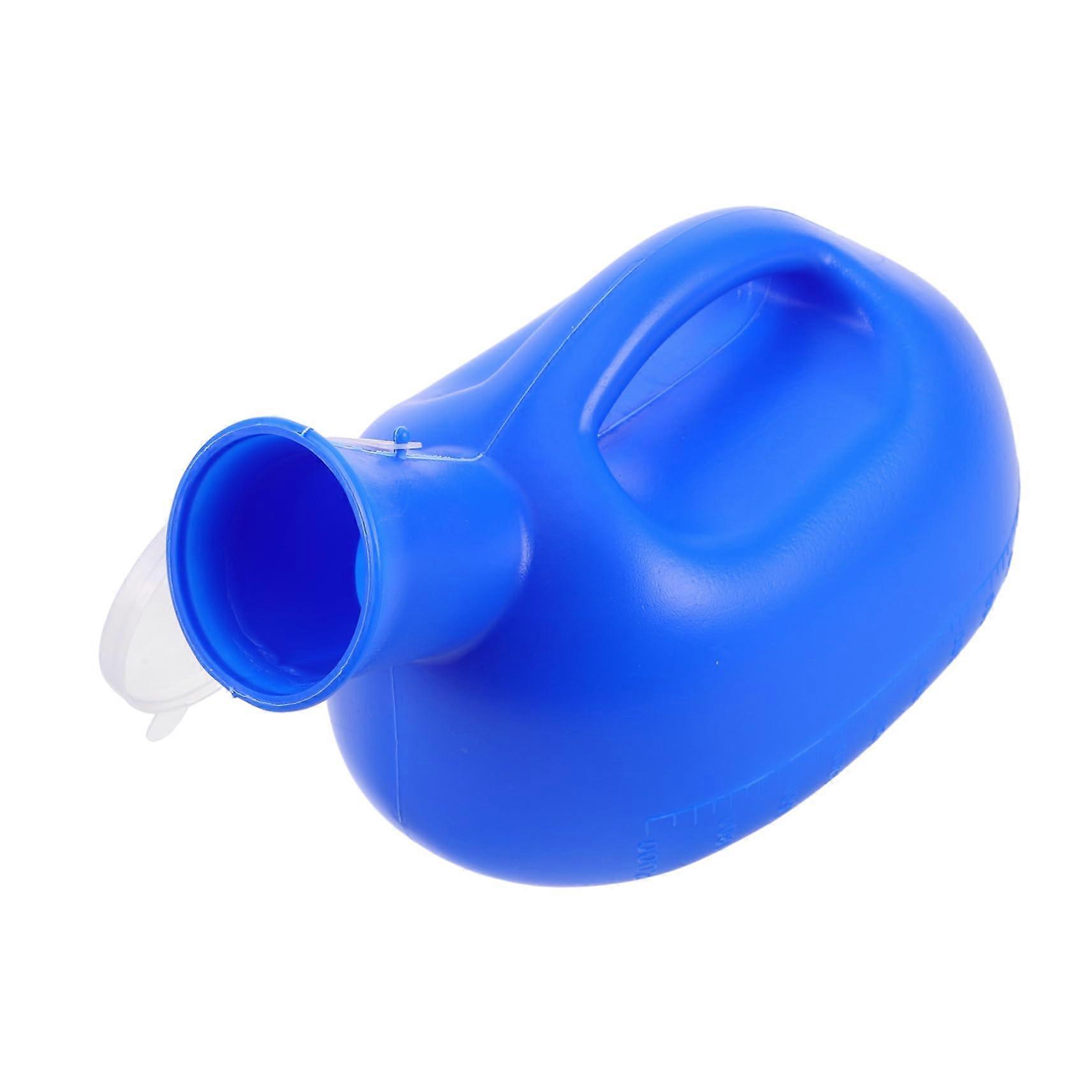 Men's Urinal Bed Urinal for Men Urine Container Car Urinal Portable Pee Bottle Men Urinal Urinal Bottle Leakproof Urinal Bottle for Men Plastic Blue