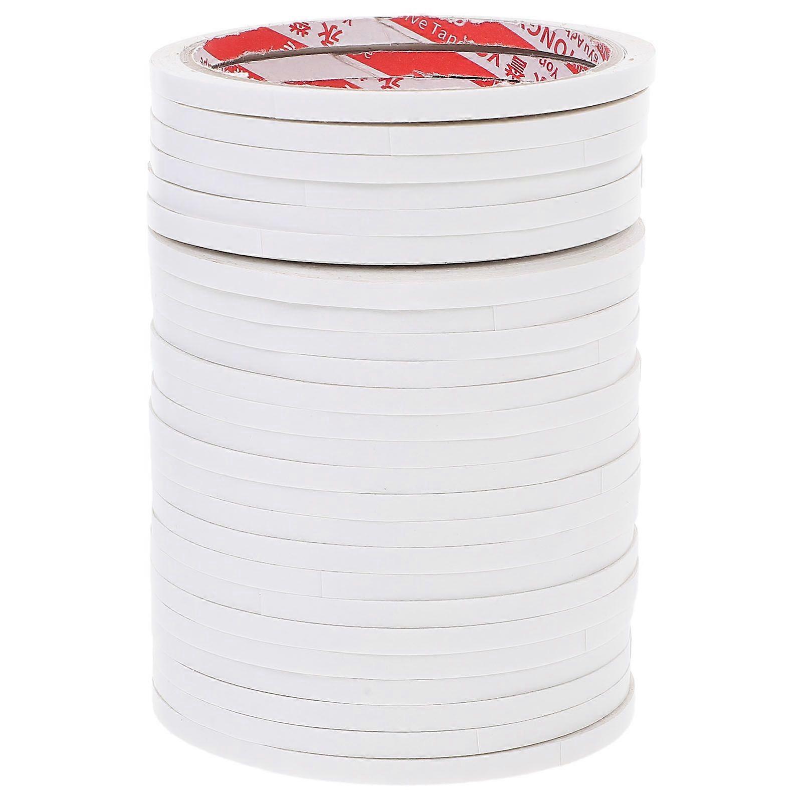 25pcs Double Sided Tape for Crafts Double-Sided Adhesive Tape Rolls for Scrapbooking and Card Making with Paper Backing
