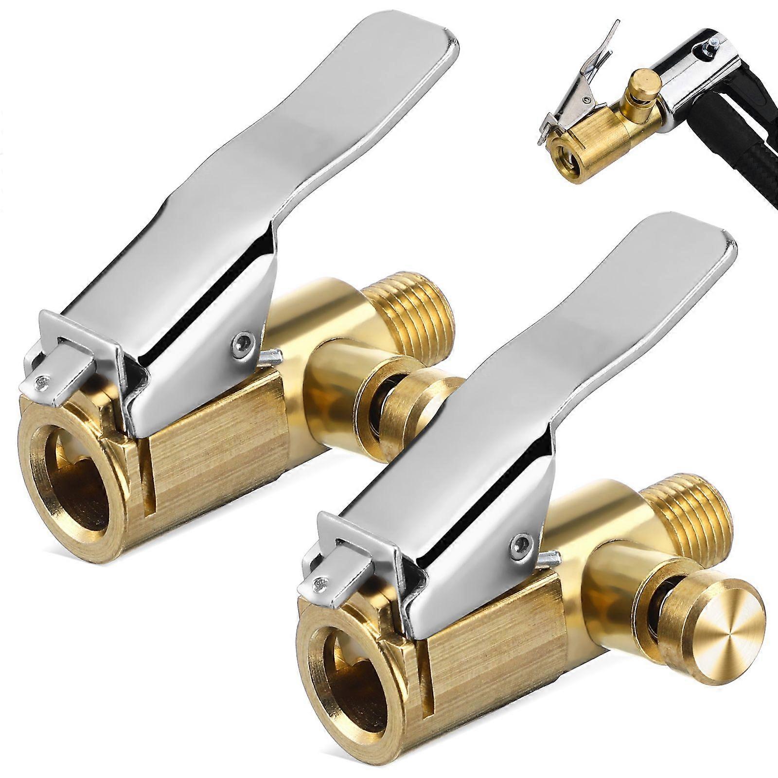 2pcs Tire Chuck Quick Connect Inflator Chuck Locking Air Chuck Tire Inflator Accessories With Release Button