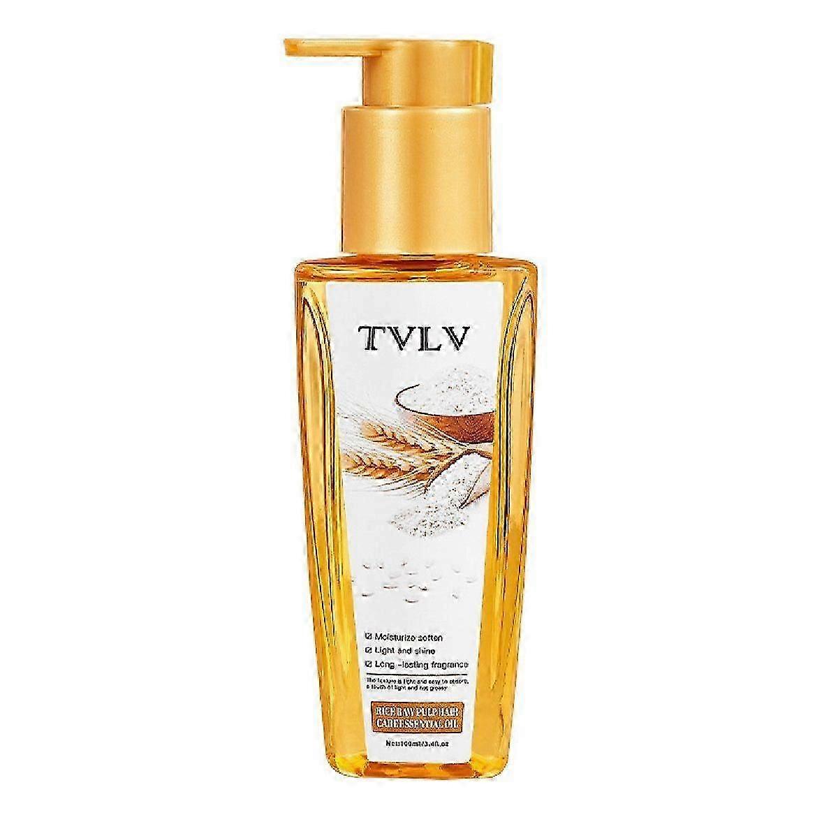 Óleo essencial de polpa de arroz crua para cuidados com os cabelos, óleo essencial hidratante para cuidados com os cabelos, hidrata e amacia os cabelos, deixa os cabelos brilhantes, fragrância duradoura