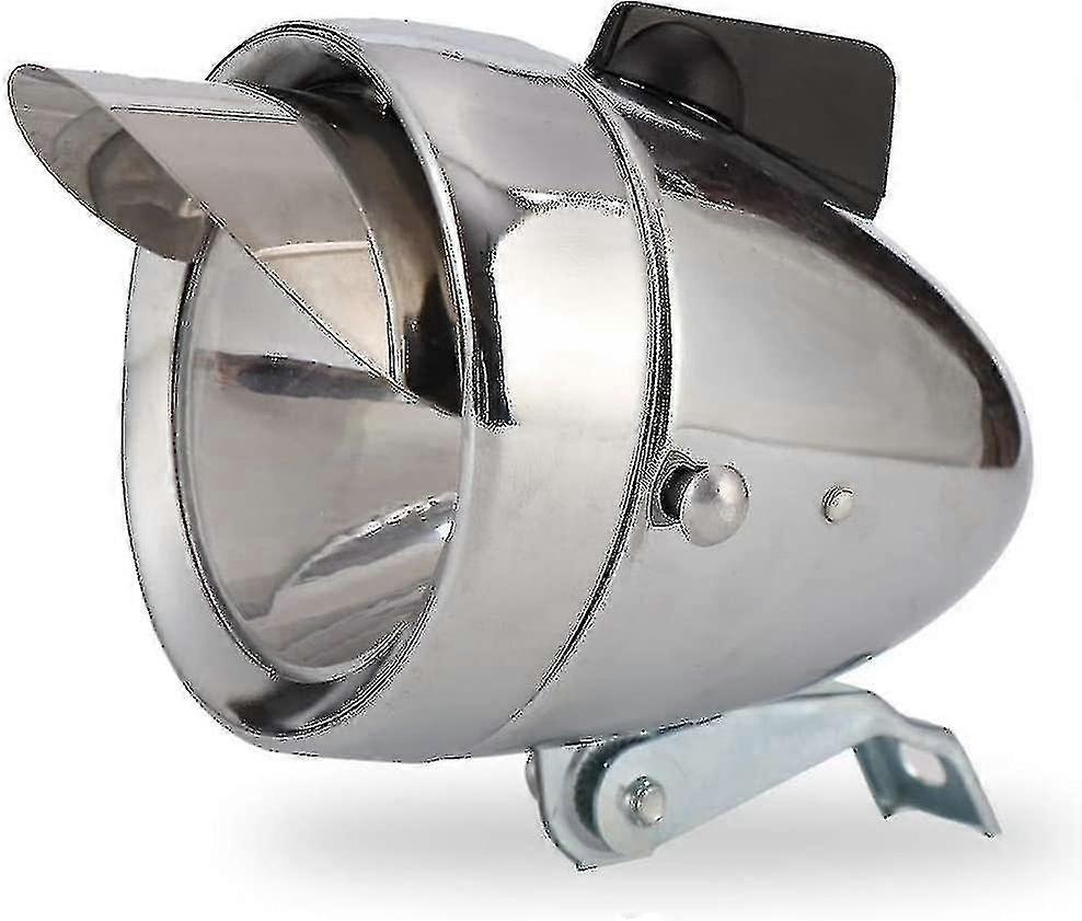 كشافات أمامية LED للدراجات مقاومة للماء - ضوء أمامي لركوب الدراجات الرجعية ، تصميم كروم ، ملحق دراجة متين للركوب الليلي