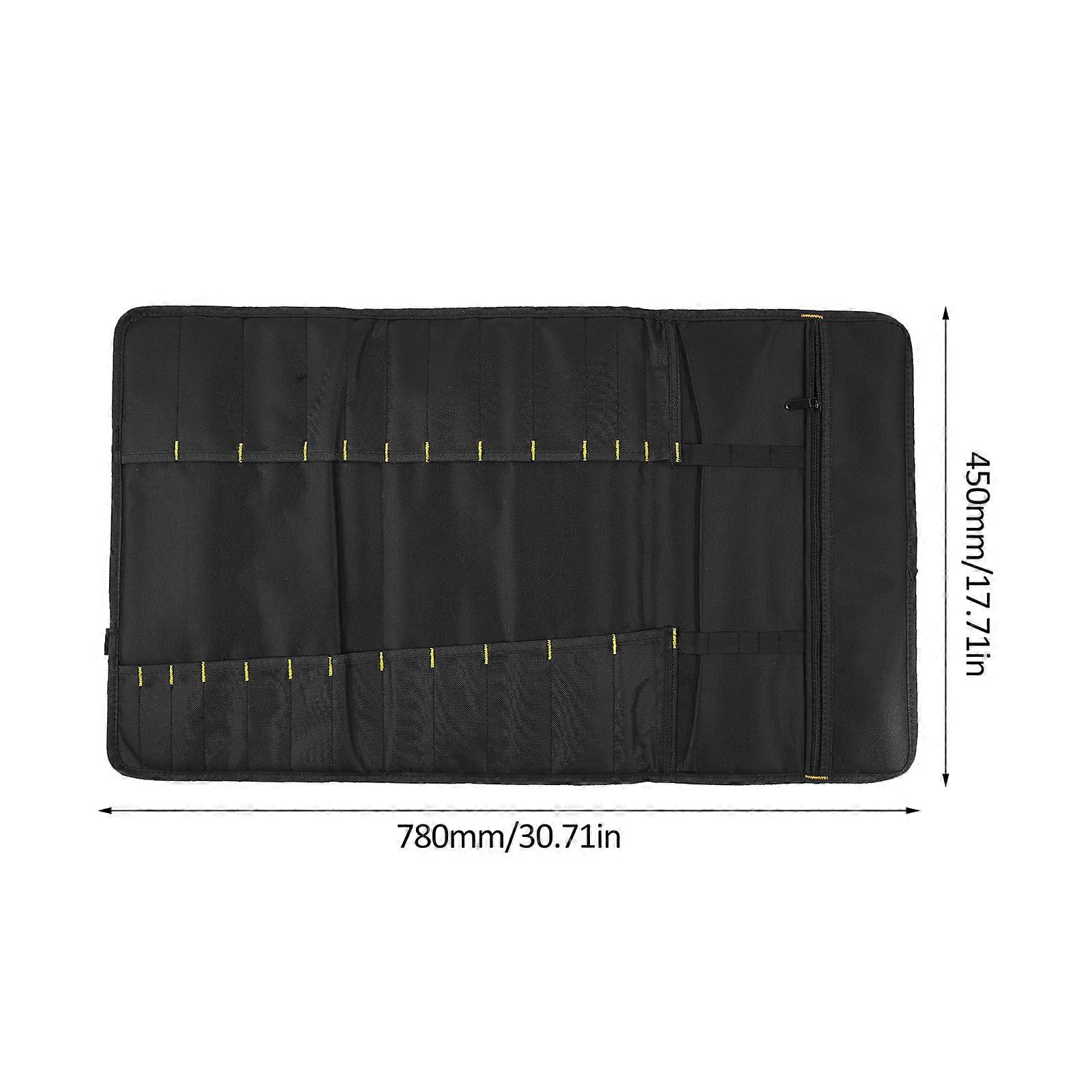 PENGGONG Portable Tool Roll Bag Tool Handheld Bag Multi Pockets Organizer Emergency Tool Kit for Maintenance Electrician Installer Woodworkers