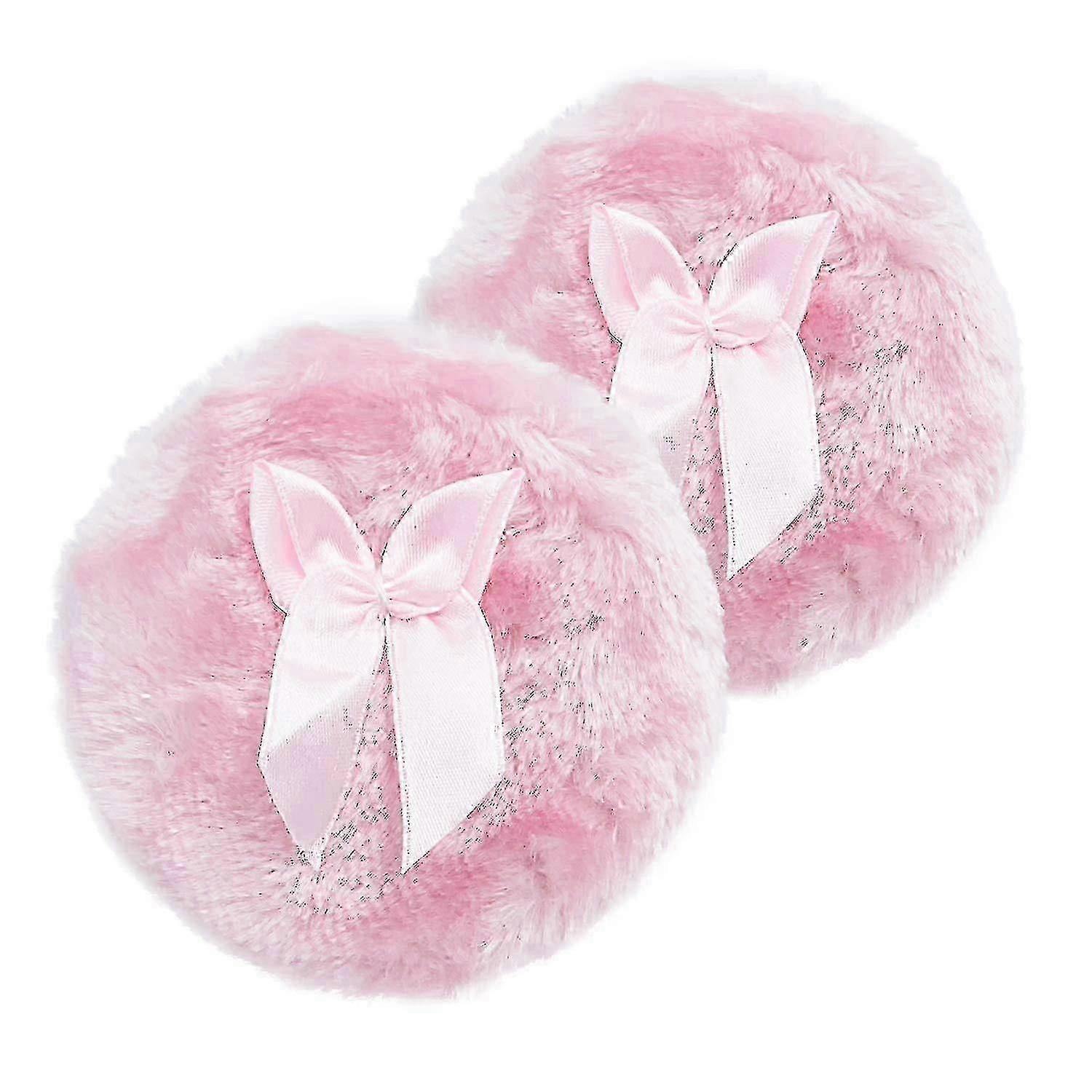 Large Body Puff, Soft Fluffy Puff with Ribbon Handle, Fits Most People, 2 Pack