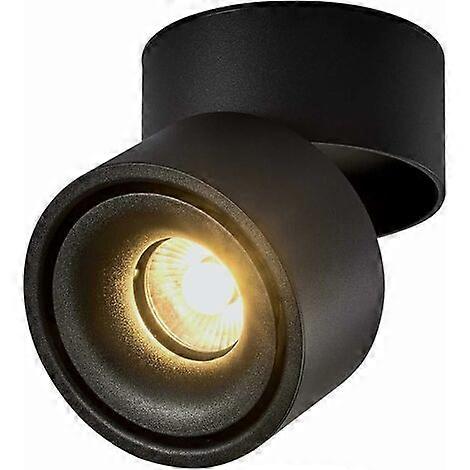 10W LED Ceiling Spotlights, Adjustable Angle Lamp, Modern Design (Black-3000K)