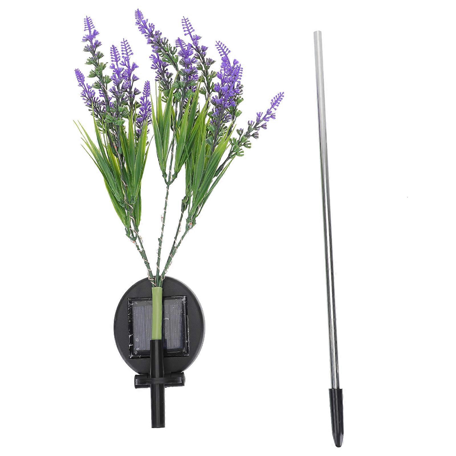 SolarPowered Lavender Flower Light for Garden Decor Assorted Color Plastic and Stainless Steel