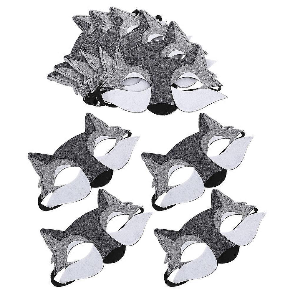 Reusable Felt Animal Masks for Halloween, Masquerade & Cosplay 10pcs Breathable Costume Accessories for Effortless Transformation