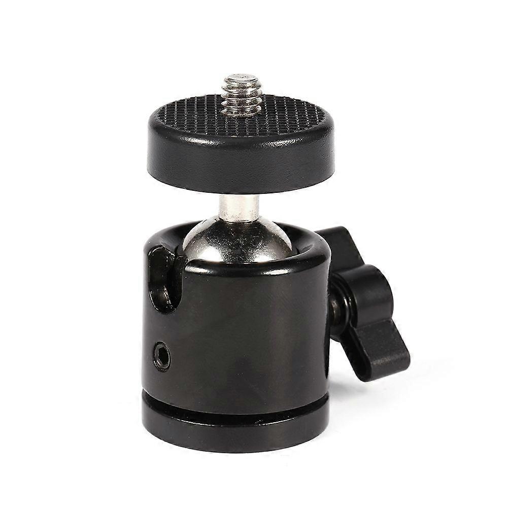 New  360 Mini Ball Head Bracket Mount For 1/4" Camera Tripod & 3/8" Flash Holder