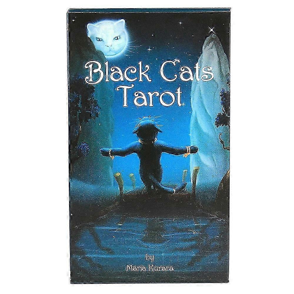 Black Cat Tarot Deck Divination Cards Reading Guide Beginner