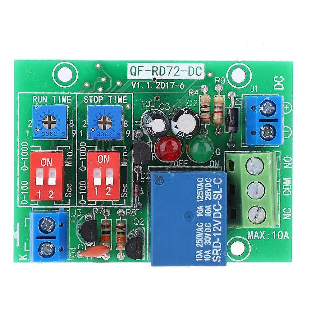 RD72-DC-12V Infinite Cycle ON OFF Relay Module Trigger Delay Switch Infinite Loop Relay
