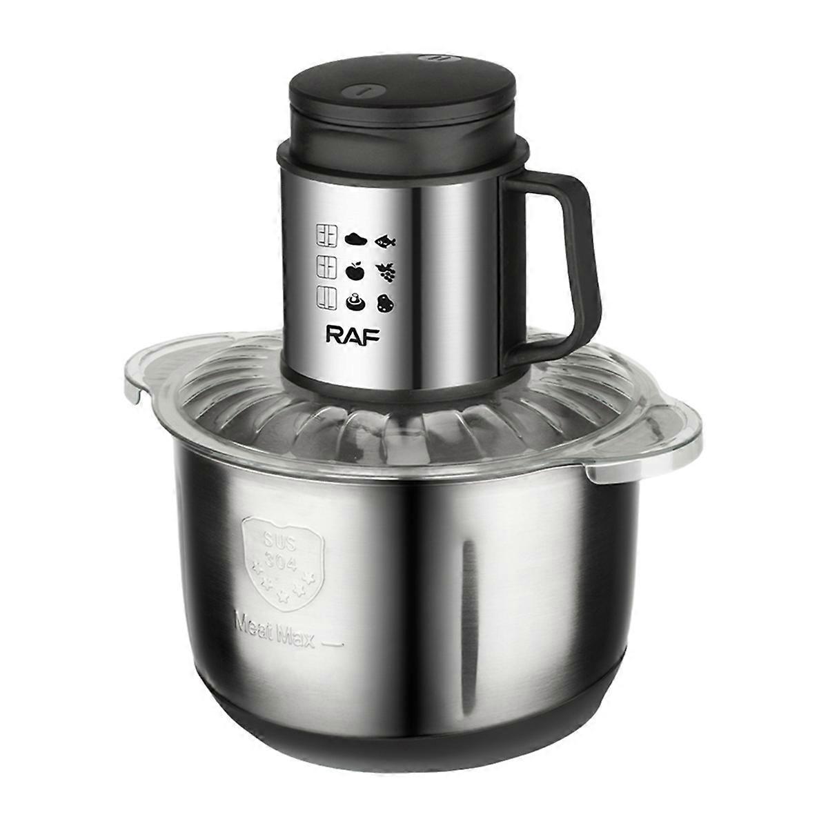 Food Processor 400W Electric Meat Grinder 4 Blades Meat Grinders for Home Use Minced Garlic and Vegetables(EU)