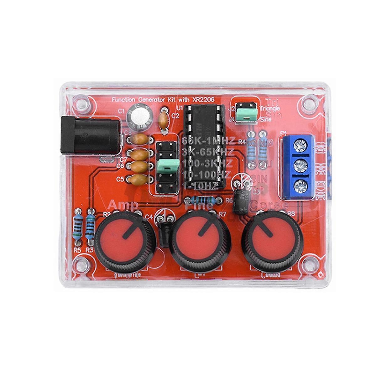 DC 9-12V XR2206 Signal Generator Sine/Triangle/Square Output 1Hz -1MHz Signal Generator for Electronic Measuring Tool