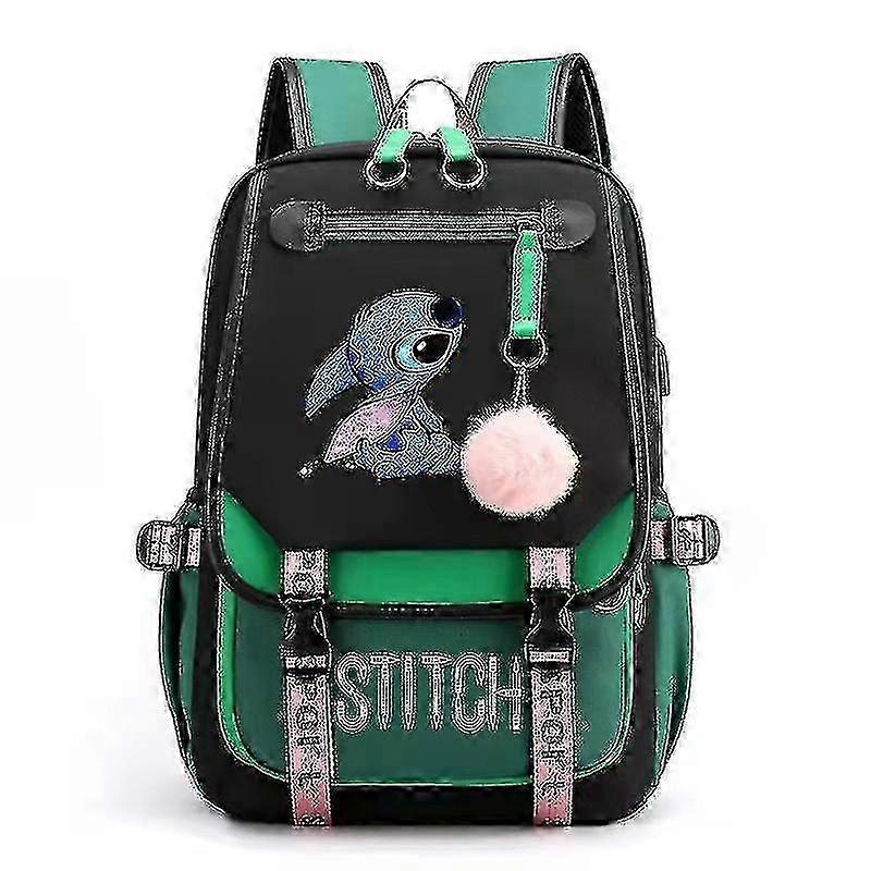 غرزة USB حقيبة مدرسية قابلة للشحن حقيبة ظهر للطلاب والطالبات Backpack_a