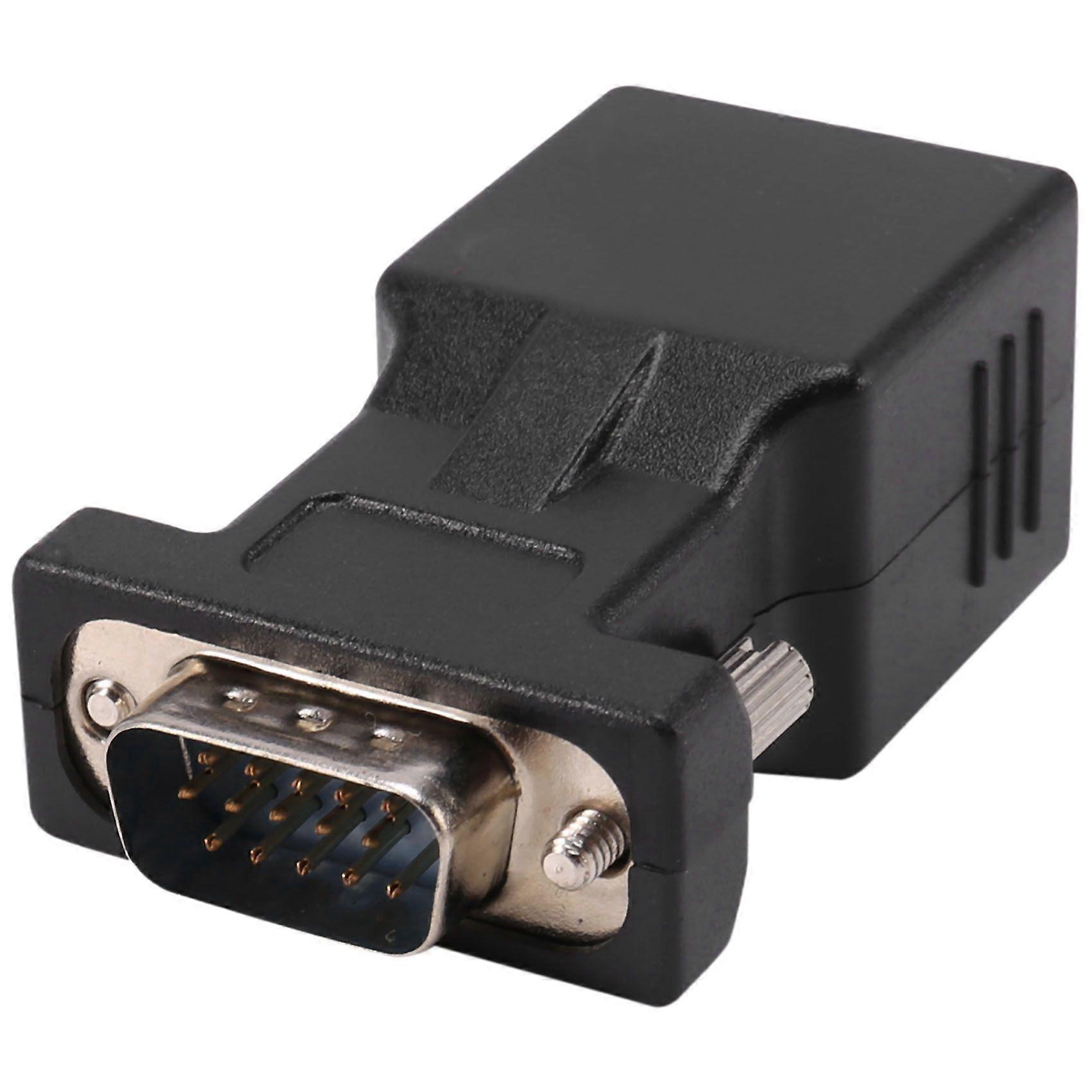 VGA-forlænger han til LAN CAT5 CAT6 RJ45 netværkskabeladapter