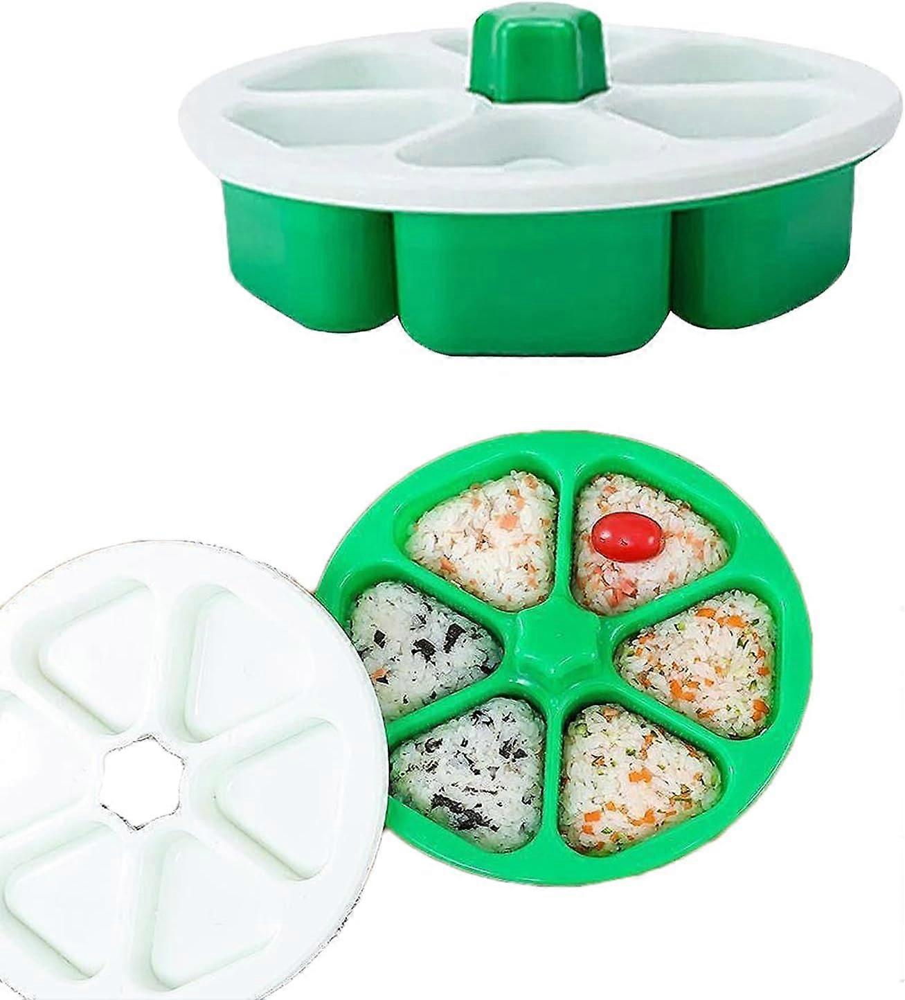 2 PCS Sushi Rice Ball Mold Boxes, Triangle Rice  Making Box