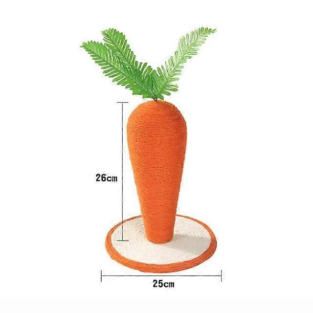 Carrot Sisal Cat Scratching Post Vertical Grinding Claw Cat Climbing Frame Cat Toy