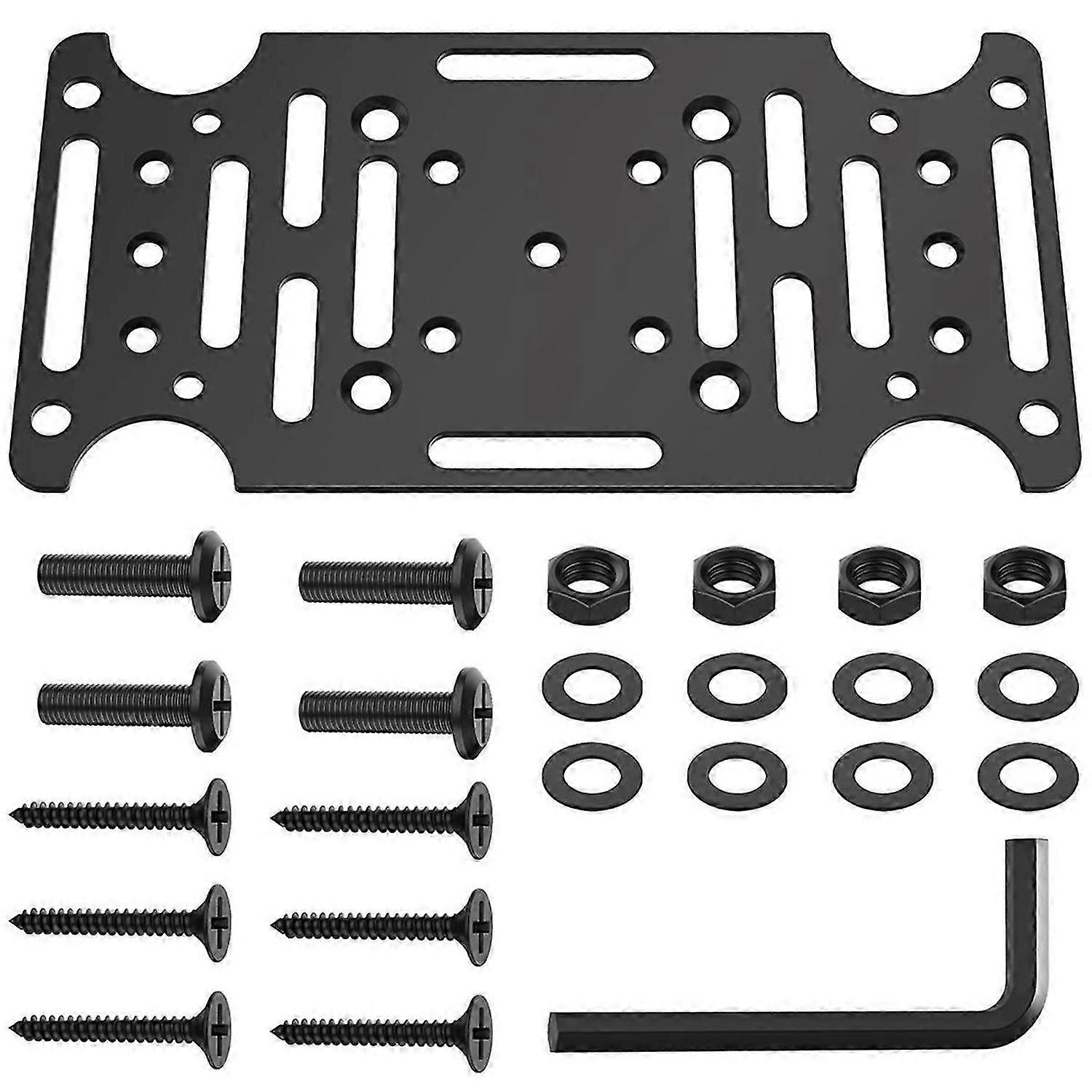 Mailbox Mounting Bracket,Universal Mounting Adapter Plate Fit Wood or Hollow Posts for Most Post Mount Mailboxes