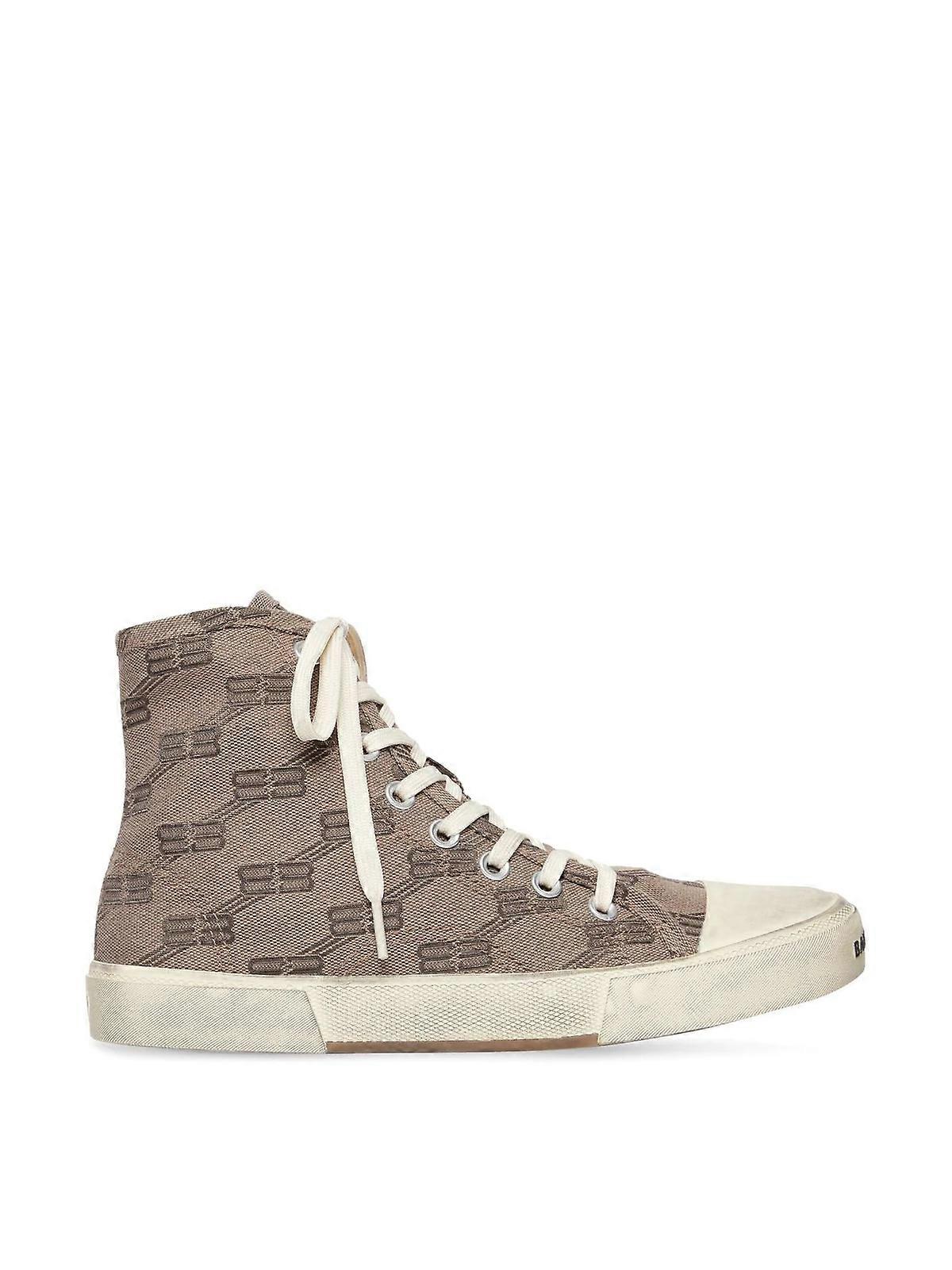 Paris BB Monogram Logo Hi-Top Sneakers