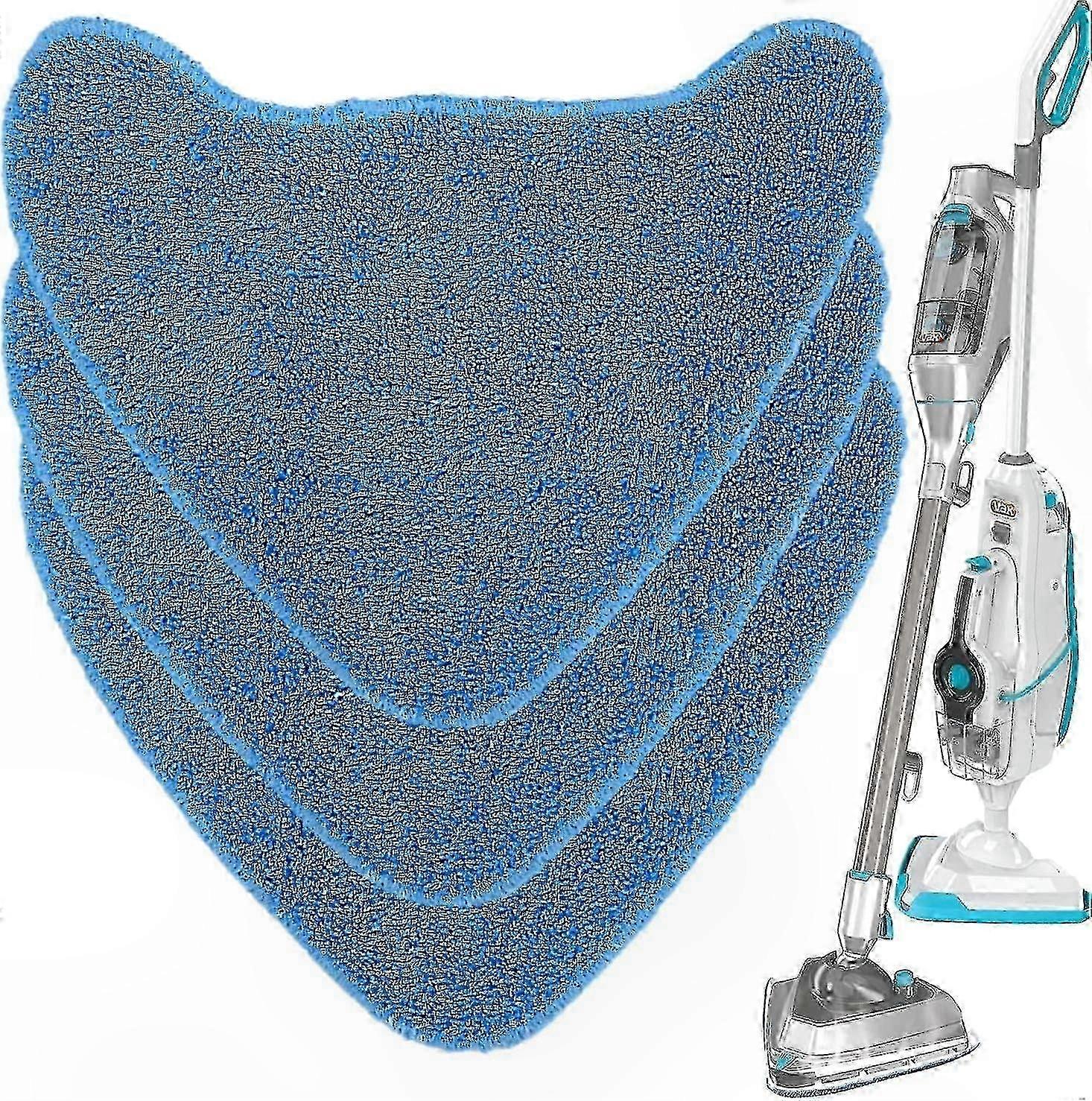 Microfiber Cleaning Pads Compatible with Various Steam Mops, 3-Pack (Blue)