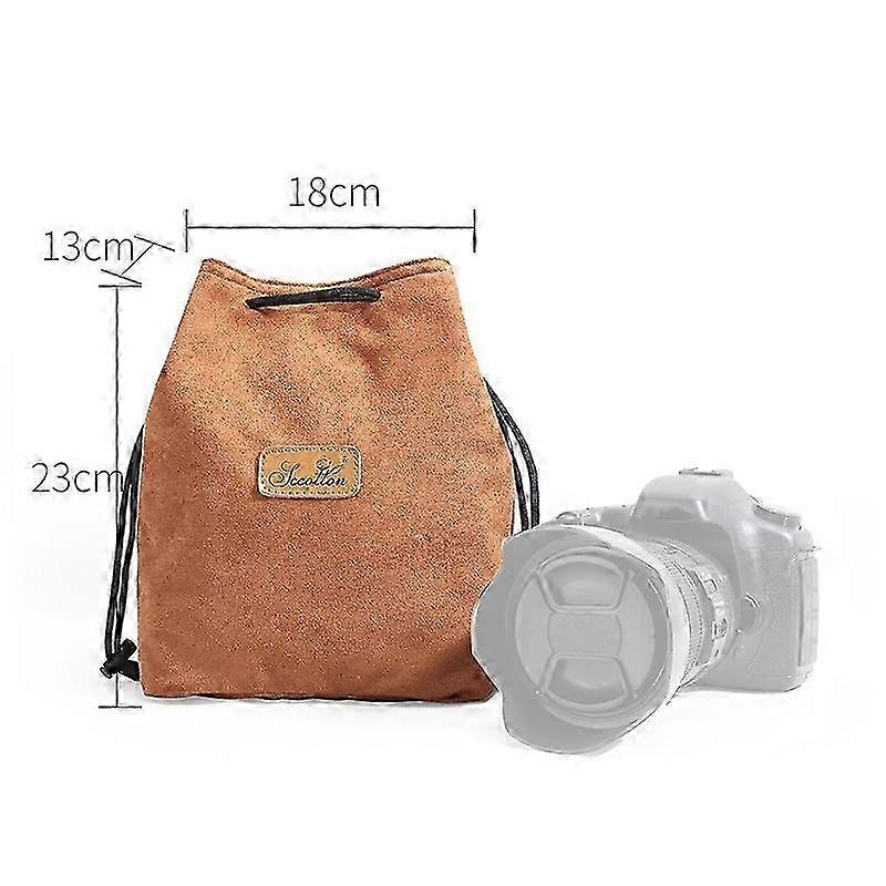 S.C.COTTON Liner Shockproof Digital Protection Portable SLR Lens Bag Micro Single Camera Bag Square Khaki L 2025