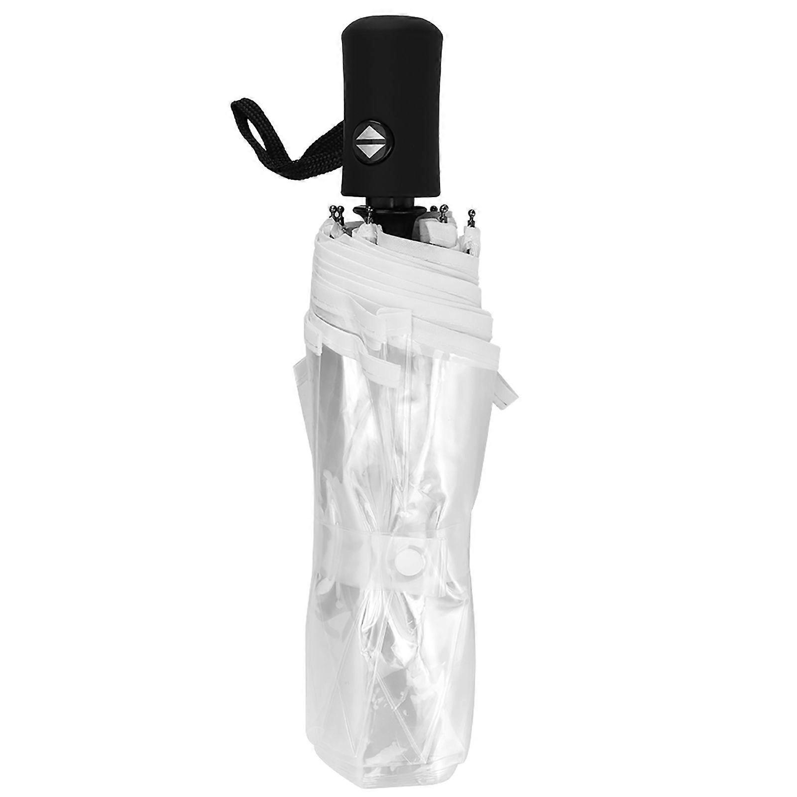 Ombrello pieghevole trasparente automatico tri-fold portatile alla moda