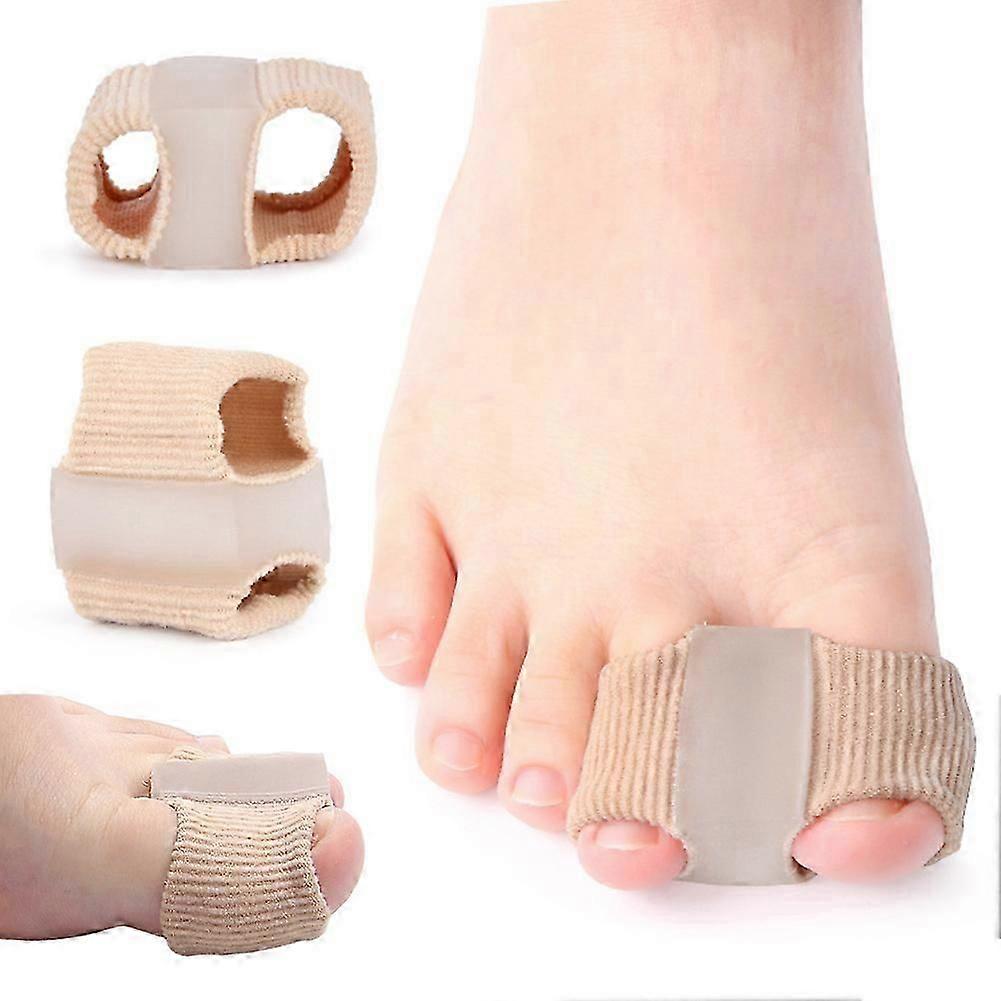 Toe Separators, Gel Toe Spacers with 2 Loops, Breathable Hammertoe Straightener,Bunion relief, Overlapping Toe Corrector for Men Women