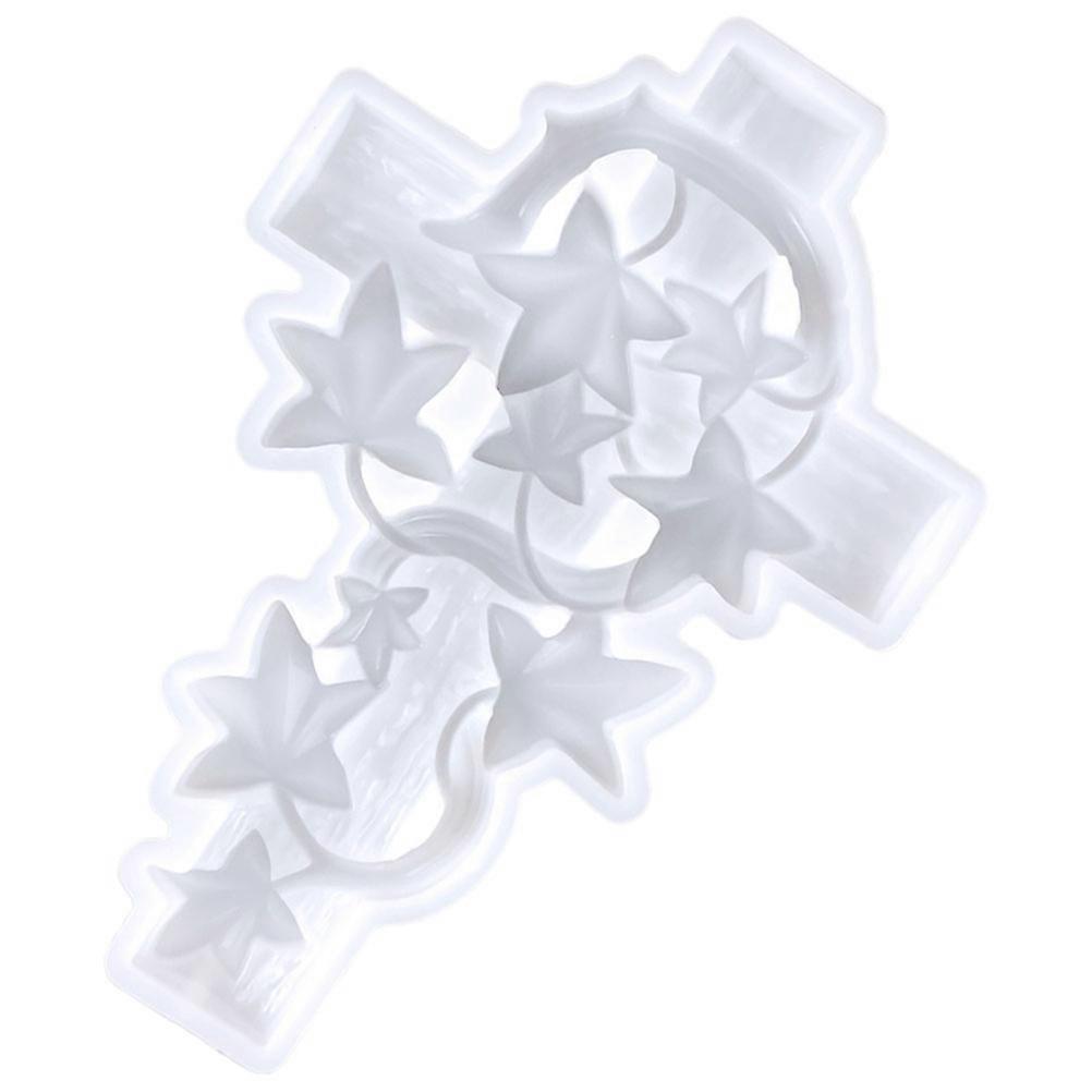 Cross Silicone Mold for Pendant Making 4Pcs Silicone Crafting Mold White