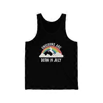 Unicorns Are Born In July Unisex Tank Top