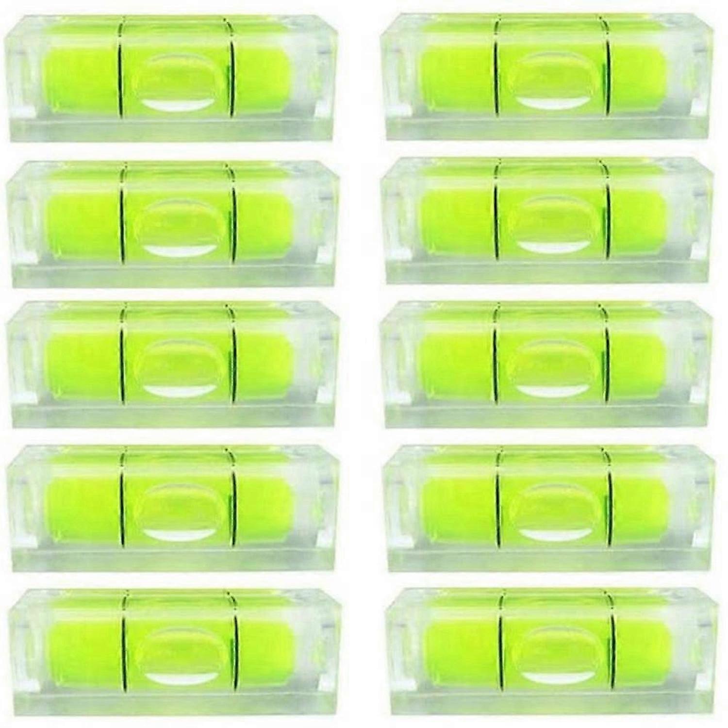 10Pcs Mini Bubble Spirit Level 10X10X29mm Square Levels for Wall Frames Art Displays Picture Hanging