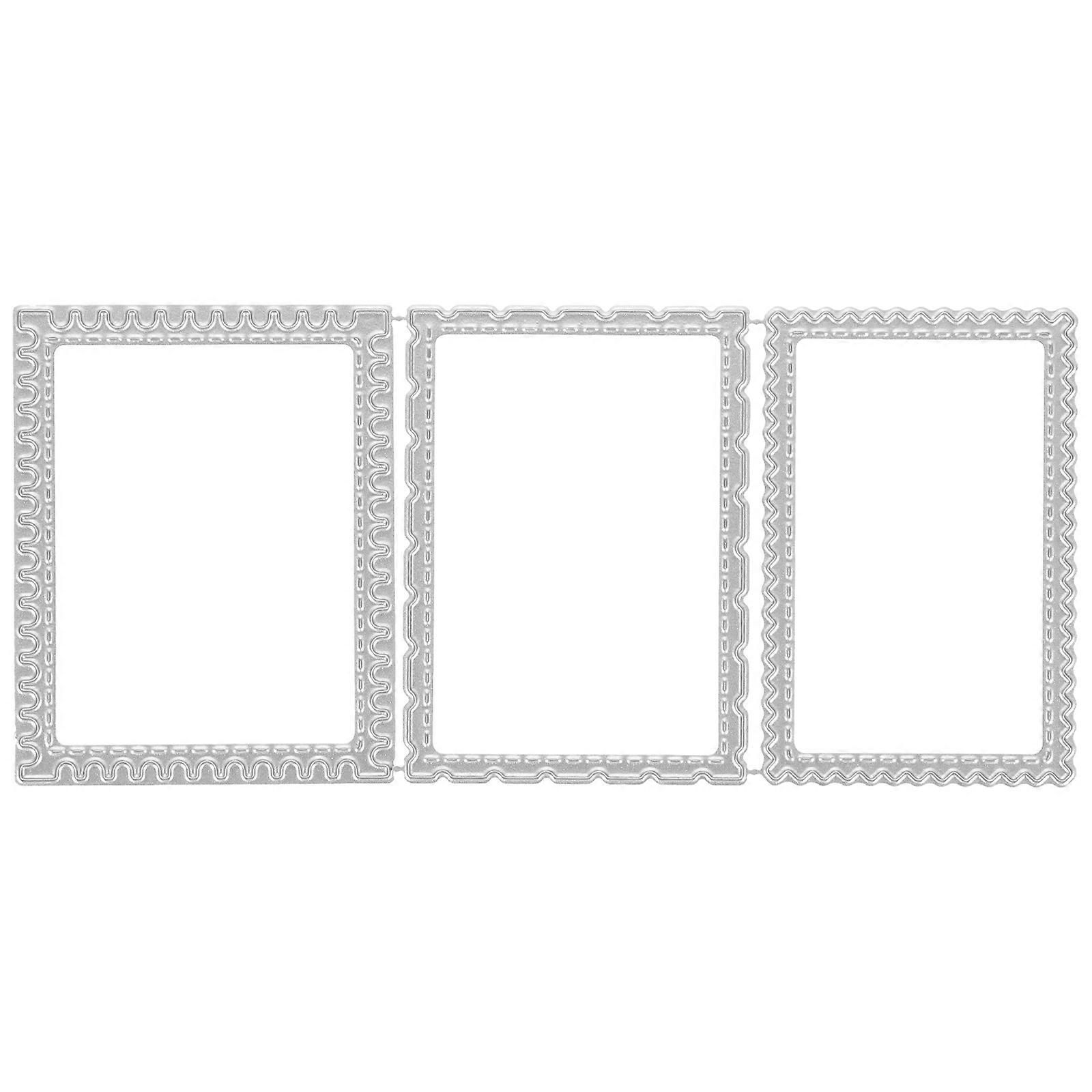 Cutting Die Rectangle Frame For Paper Crafts Card Making 0.1X6X13.2CM Silver 1Pack