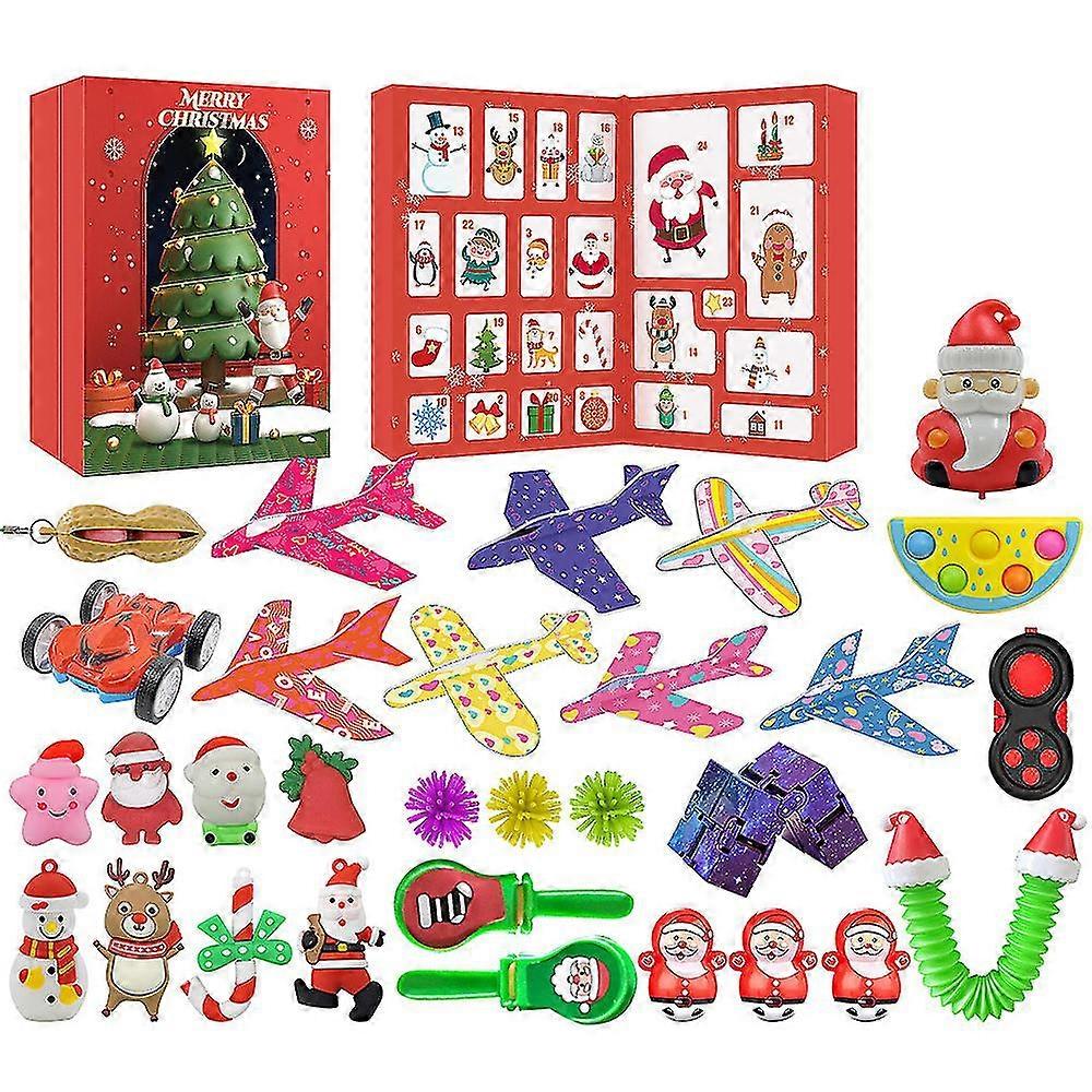2022 Christmas Surprise Blind Box 24 Days Countdown Advent Calendars Xmas Gift - Kids Creative Fidget Sensory Toys Squeeze Toy