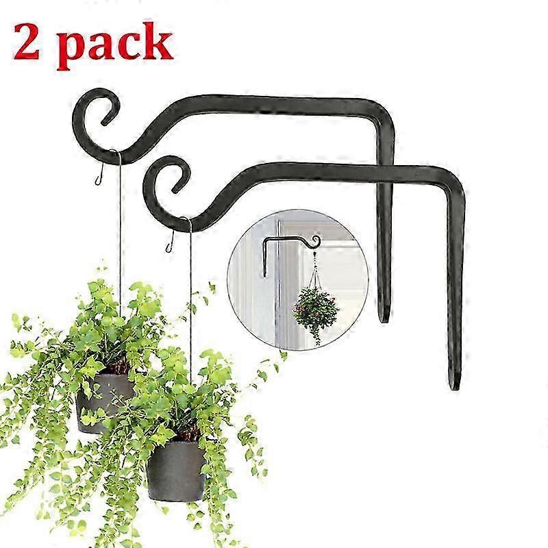 1/2PCS Metal Hanging Basket Brackets Garden Plant Hanger Hook Heavy Duty Iron S-shape Flower Pot Hook Hanging Lantern