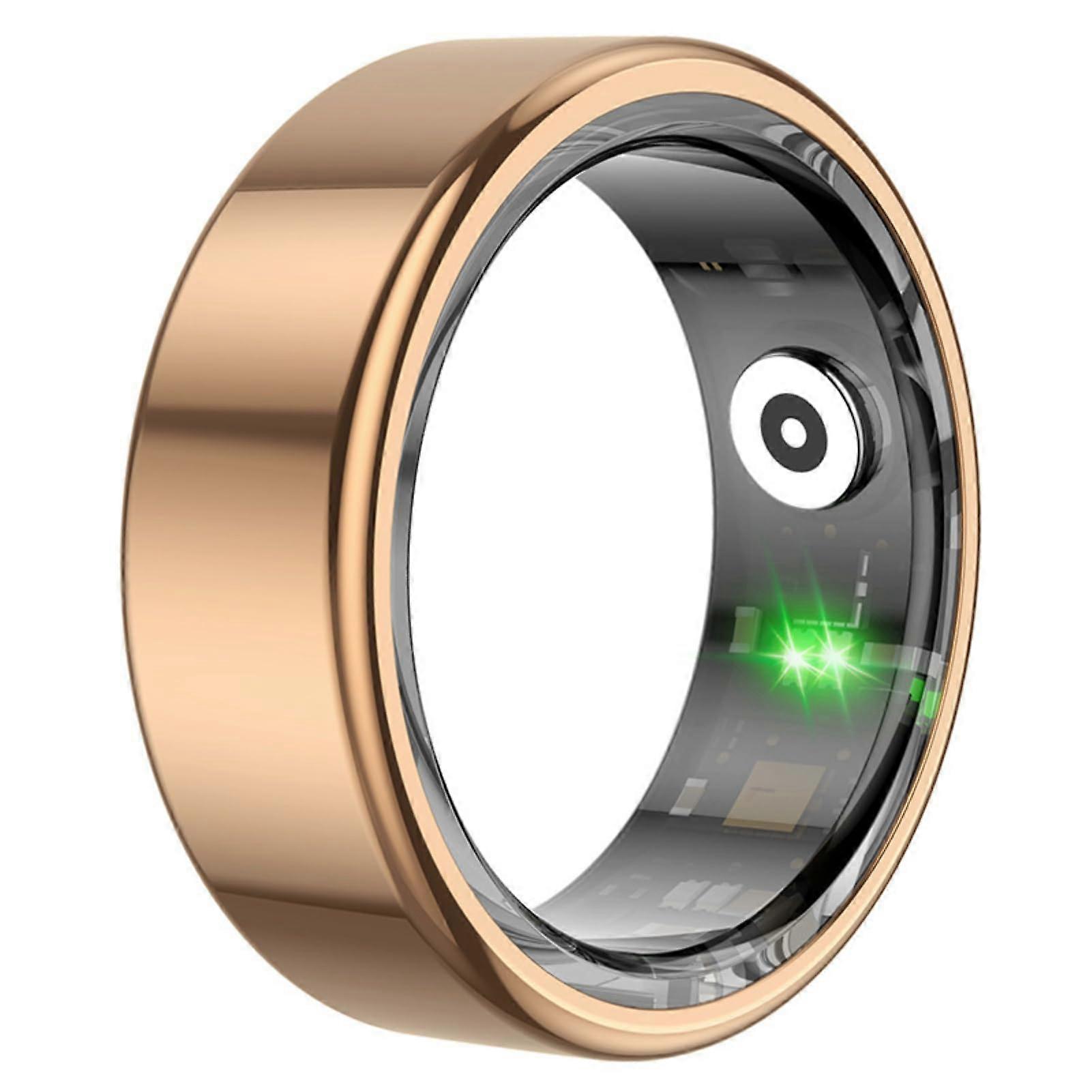 Smart Ring Health Tracker With App, Heart Rate Monitor, Sleep, Temperature, IP68 Waterproof, 18.2mm Band, Pedometer